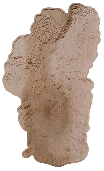 Solid Wood Lake Tahoe Depth Carving: Preorder