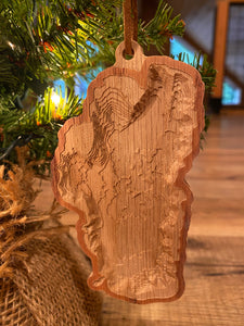 Light Oak Outlined Ornament